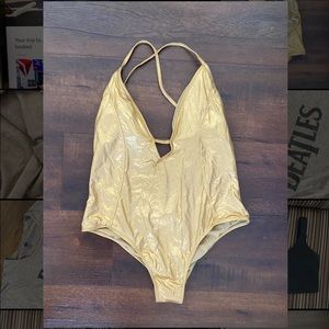 Apple Bottoms Swimwear - Gold Bathing Suit